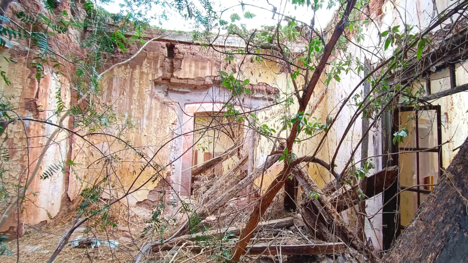 vivienda colapsada en el centro histórico de Zacatecas